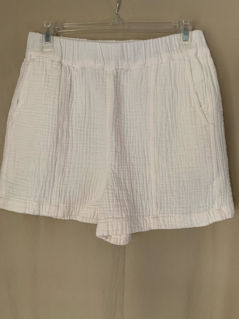 Madewell cream 'Easy Pull On Shorts In Lightspun' gauze